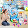 3 in 1 Kids Play Tent for Toddler with Baby Ball Pit and Play Tunnel, Children Indoor Outdoor Playhouse with Climbing Tunnel Toy for Toddlers, Boys and Girls Best Birthday Gifts (3pc Jungle Ball Pit) view 4
