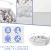 Foldable Ball Pit for Toddlers, Large Pop Up Ball Pits Kids Play Tent Crawl Playpen Ball Pool Playhouse Playpen with Storage Bag, for Boys Girls Dogs Cats Ferrets Indoor Outdoor, White view 3