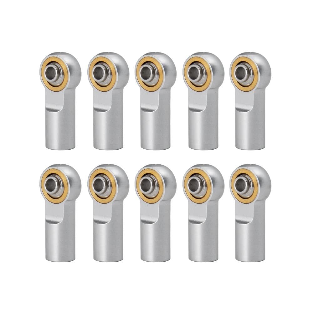 10 Pcs M4 Aluminum Tie/Push Rod Ends Steel Ball CW for Tamiya RC Truck Crawler Modification Accessories (Color : D)
