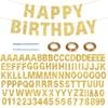 116 Pcs DIY Glitter Custom Banner Kit - Customize with 111 Letters and Numbers, 3 Rope, 2 Threading Devices for Graduation, Birthday Decor (Golden) view 1