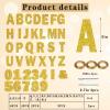 116 Pcs DIY Glitter Custom Banner Kit - Customize with 111 Letters and Numbers, 3 Rope, 2 Threading Devices for Graduation, Birthday Decor (Golden) view 2
