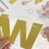 116 Pcs DIY Glitter Custom Banner Kit - Customize with 111 Letters and Numbers, 3 Rope, 2 Threading Devices for Graduation, Birthday Decor (Golden) view 4
