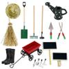 Cayway 16 PCS Mini Dollhouse Set - Garden Tools, DIY Miniature Fairy House Set view 1