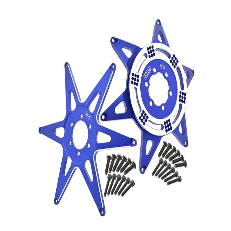 GPM Upgrades Aluminum 7075 Front & Rear Wheel Pattern Buckle 1/4 Promoto MX Motorcycle RTR FXRLOS06000/1/4 Promoto MX Motorcycle RTR FXRLOS06002 RC Car (Blue)