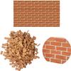 Cayway Mini Red Wall Bricks - 560 Pcs, Ideal for Landscaping, Dollhouse Miniature Gardens view 1
