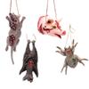 Ozgkee Halloween Hanging Tattered Pig Mouse Spider Bat Prank Props Pendant Halloween Decorations for Halloween Party Favors Supplies Decorations (A) view 2