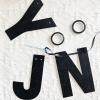 116 Pcs DIY Glitter Custom Banner Kit - Custom Banner Including 111 Letters and Numbers, 3 Rope and 2 Threading Devices for Personalized Decor for Halloween Party, Birthday (Black) view 3