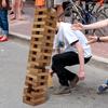 Juegoal 54 Piece Giant Tumble Tower Brown for Adult Kids Family, Wooden Block Stacking Game with Gameboard & Canvas Bag, Outdoor Games for Backyard Lawn Party Playing, 6.9 x 6.9 x 24 Inches,X-Large view 4