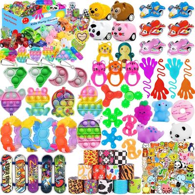 117 Pack Party Favors for Kids 3-5 4-8 8-12, Fidget Toys, Treasure Box Toys for Classroom, Pinata Filler, Goodie Bag Stuffers, Treasure Chest, Prize Box Toys, Classroom Prizes