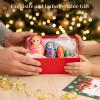 POPLAY 5PCS Russian Nesting Dolls, Stacking Wooden Handmade Matryoshka Dolls for Girls Boys' Birthday or Home Decoration view 2