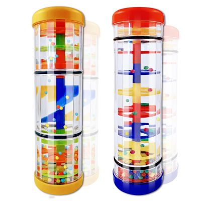 LOOIKOOS Rainmaker Rain Stick Musical Instrument for Babies,Baby Rattle Shaker Sensory Developmental Toy,Raindrops Music Instrument Toddler Musical Toys for Kids