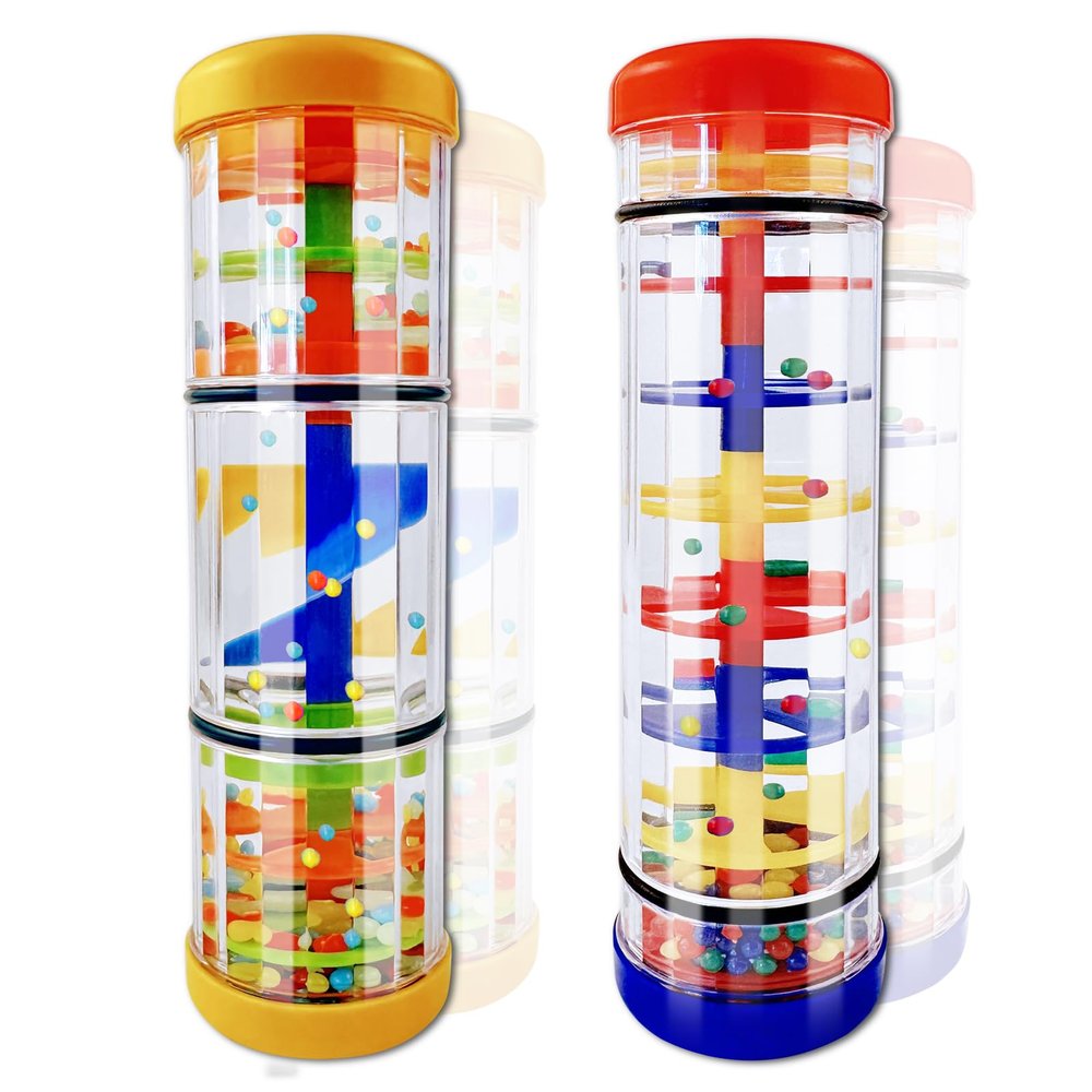 LOOIKOOS Rainmaker Rain Stick Musical Instrument for Babies,Baby Rattle Shaker Sensory Developmental Toy,Raindrops Music Instrument Toddler Musical Toys for Kids