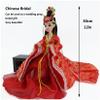 Chinese Doll for Girl,2024 Asia Doll Decoration with Bracket Shoes, Headdress, Oriental Doll for Birthday Wedding Valentine's Day, Red view 4
