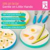Elk and Friends Kids 7.8 Porcelain White Plates with Silicone Sleeves | Suitable for Babies/Toddlers | Microwave & Dishwasher Safe | Non Slip Dinnerware | Snack Dishes | 2 Pack view 3