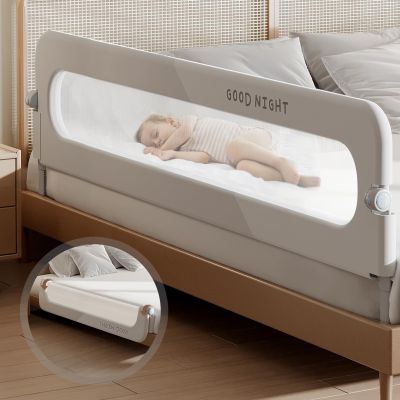 strenkitech Foldable Toddler Bed Rails - Kids Guard Bumper for Crib Safe Bed Side Rail for Twin Queen King Full Size Beds (59inch)