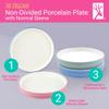 Elk and Friends Kids 7.8 Porcelain White Plates with Silicone Sleeves | Suitable for Babies/Toddlers | Microwave & Dishwasher Safe | Non Slip Dinnerware | Snack Dishes | 4 Pack view 2