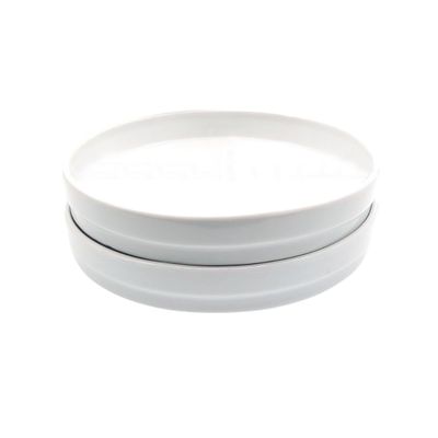 Elk and Friends Kids 7.8 Porcelain White Plates | Suitable for Babies/Toddlers | Microwave & Dishwasher Safe | Non Slip Dinnerware | Snack Dishes | 2 Pack