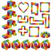 24 Pack Wacky Track Fidget Toys  Rainbow Snap and Click Twisty Toys for Kids, Birthday Party Favors, Goodie Bag Stuffers, Classroom Prizes view 1