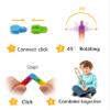 24 Pack Wacky Track Fidget Toys  Rainbow Snap and Click Twisty Toys for Kids, Birthday Party Favors, Goodie Bag Stuffers, Classroom Prizes view 3