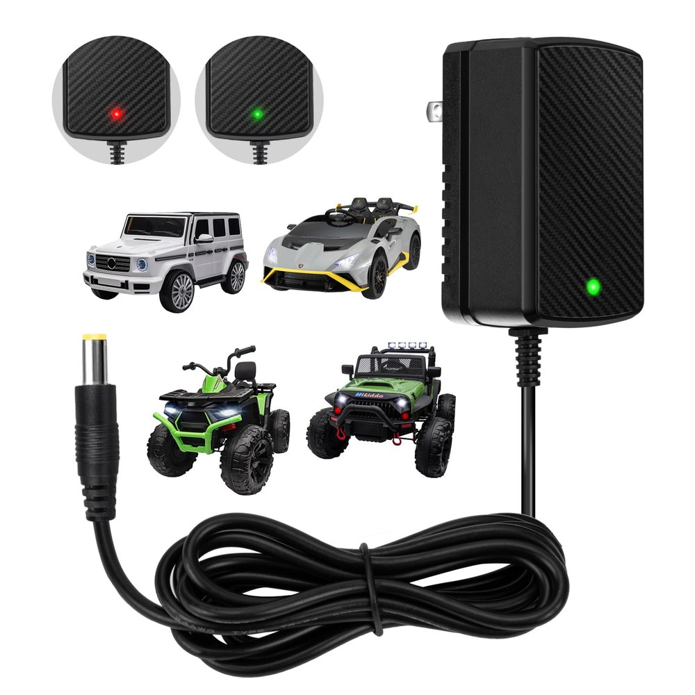 venshun 24V Charger for Kids Ride On Car Toys 24 Volt Battery Best Choice Products Wrangler SUV Kid Trax Dynacraft Toy Car 24v Universal Charger Kids Electric Battery Power Supplies