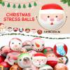 Libima 36 Pcs Christmas Stress Balls Bulk 2 Inch Foam Santa Clause Squeeze Ball Snowflake Xmas Elk Stress Relief Toys Christmas Toys for Christmas Stocking Stuffers Favors Goodie Bag Piata Fillers view 2