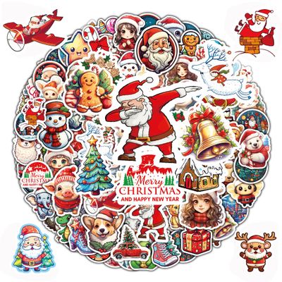 100 Pcs Christmas Stickers, Merry Christmas Vinyl Stickers for Kids, Funny Christmas Holiday Stickers for Water Bottles, 2026 Christmas Stickers for Gifts