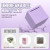 Hicocool Piggy Bank for Adults Must Break to Open, Unbreakable Stainless Steel Money Saving Box (Purple, Palm Size) view 4