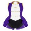 ACSUSS Circus Ringmaster Costume for Girls Halloween Theme Party Sleeveless Vintage Leotard Cosplay Purple 14 Years view 1