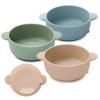 Eascrozn Baby Bowls with Suction, 3 Pack Baby Led Weaning Supplies, Soft Silicone Food Bowl for Babies Kids Toddlers, BPA Free, Microwave and Dishwasher Safe, Multicolor view 1