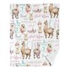 Personalized Baby Blanket with Alpaca Llama Custom Blanket with Name Double Layer Soft Plush Minky Blanket with Dotted Backing, Receiving Baby Blanket Girl, Perfect Newborn Toddler Gift view 1