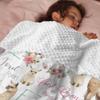 Personalized Baby Blanket with Alpaca Llama Custom Blanket with Name Double Layer Soft Plush Minky Blanket with Dotted Backing, Receiving Baby Blanket Girl, Perfect Newborn Toddler Gift view 2