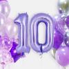 Purple Number 0 Balloon 40 Inch, Big Large Foil Helium Number Balloons, Giant Mylar Number 0 Balloons for Birthday Party Decorations Supplies Anniversary view 2
