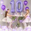 Purple Number 0 Balloon 40 Inch, Big Large Foil Helium Number Balloons, Giant Mylar Number 0 Balloons for Birthday Party Decorations Supplies Anniversary view 4