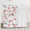 Personalized Baby Blanket with Flamingo Custom Blanket with Name Double Layer Soft Plush Minky Blanket with Dotted Backing, Receiving Baby Blanket Girl, Perfect Newborn Toddler Gift view 3
