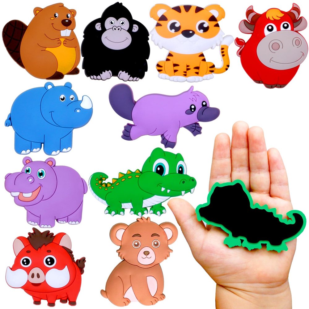 SUPINEEDO Refrigerator Magnets for Kids, Animal Fridge Magnets for Toddlers1-3, Full Back Magnet for Babies, Cute Magnetic Toys