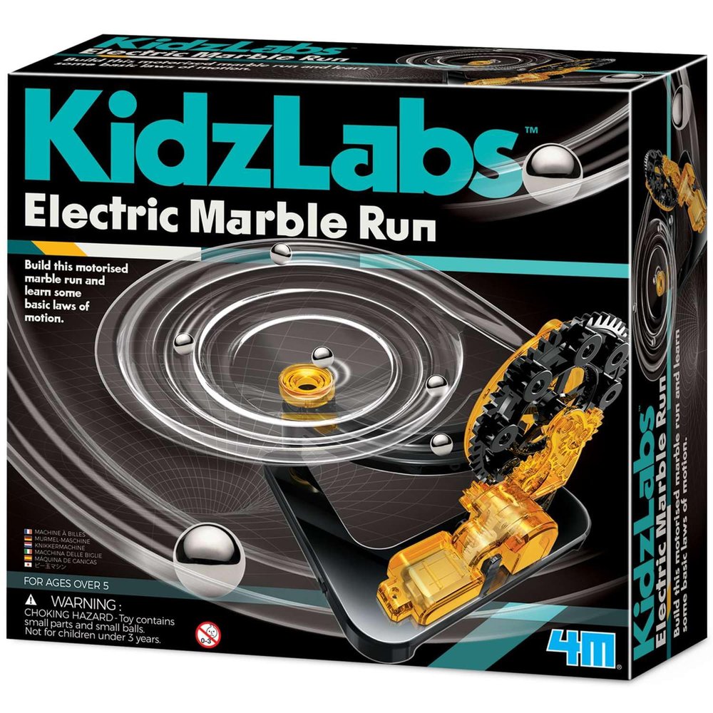 4M Electric Marble Run - Educational Motorized Marble Track Kit for Kids Ages 5+ - Explore Laws of Motion with Fun and Interactive Play