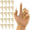 20Pcs Finger Claws Cosplay Claws Rings Adjustable Open Claw Rings Full Finger Set Metal Nail Punk Rock Fingertip Braiding Hair Parting Tool for Holiday Party Decoration UnisexGold view 1