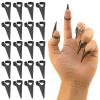 20Pcs Finger Claws Cosplay Claws Rings Adjustable Open Claw Rings Full Finger Set Metal Nail Punk Rock Fingertip Braiding Hair Parting Tool for Holiday Party Decoration UnisexBlack view 1