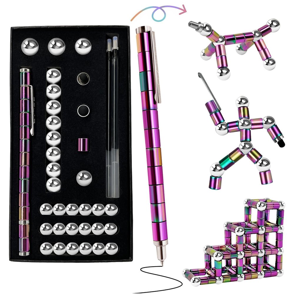 Gifts for Men Fidget Pen - Novelty Christmas Stocking Stuffers for Adults, White Elephant Gift , Anniversary Present for Him and Her, Cool Gadgets Funny Birthday Gift for Men Anxiety Relief Items