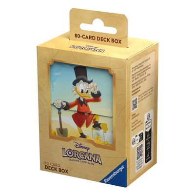 Ravensburger Disney Lorcana TCG Deck Box featuring Scrooge McDuck Richest Duck in the World by Grace Tran | Securely Stores 80 Sleeved Cards | Durable & Portable Organizer for TCG Players | Ages 8+