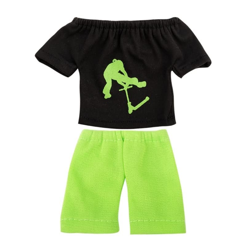 Mini Fingertip Clothes Set Finger Pants T-shirt Scooter Skateboards Tools Outfit Accessories For Kids Children Toy Game Finger Pants For Fingerboarding Finger Pants And T Shirt Finger Pants And T