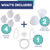 BabyBuddha Breast Pump Accessories, 10 Piece Triple Bundle for Electric Breast Milk Pump, Includes 2 Silicone Diaphragms, 4 Duckbill Valves, 4 Replacement Tubes, Compatible Spare Parts for Daily Use view 2