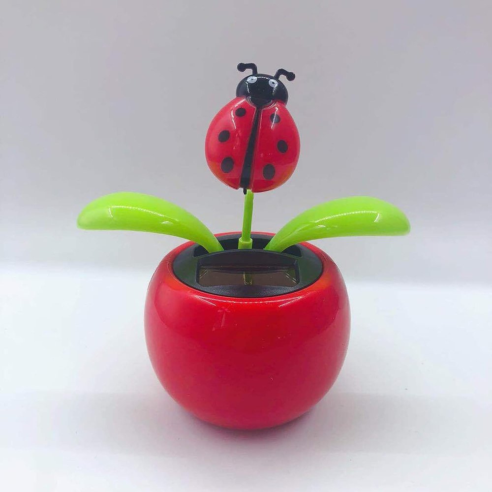 Red Solar Dancing Flower Car Dashboard Decorations - Funny Solar Powered Dancing Flower Pot Car Ornaments Flower Swinging Toy for Car Decor, Funny Gifts for Friends Solar Power Kits