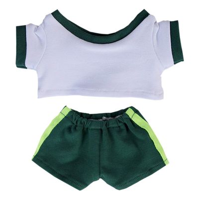 niannyyhouse 10cm 15cm 20cm Plush Doll Clothes Contrast T-Shirt Pants Sportswear Set Soft Stuffed Plush Toy Dress Up Accessories (a13, 15cm)