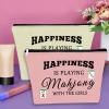 3PCS Mahjong Themed Birthday Gifts for Sister Cosmetic Bags for Mahjong Players Grandma Mom Friends Makeup Bag Christmas Retirement Present Travel Pouch view 4