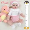 RADQZOZ Lifelike Reborn Baby Dolls  17 Inch Soft Body Full Vinyl Body,Realistic Newborn Baby Dolls Girl Gift for Kids Age 3+ view 4