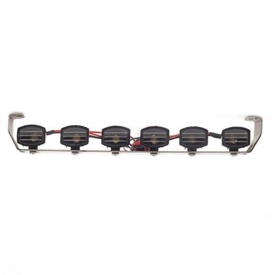 for 1/10 RC Crawler Car Axial SCX10 90046 for Traxxas TRX4 D90 RC Car L-E-D Lamp Roof Light Bar Spotlight Searchlight Modification Accessories (Color : White)
