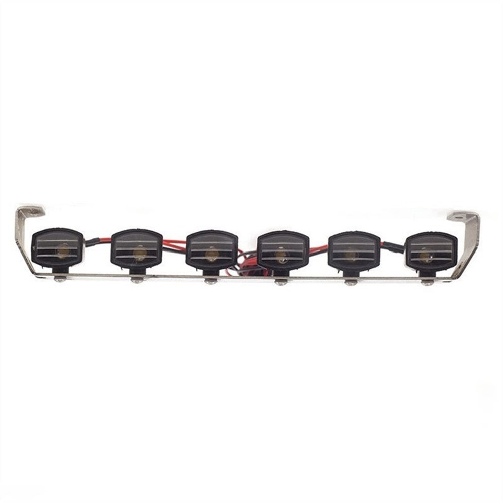 for 1/10 RC Crawler Car Axial SCX10 90046 for Traxxas TRX4 D90 RC Car L-E-D Lamp Roof Light Bar Spotlight Searchlight Modification Accessories (Color : White)