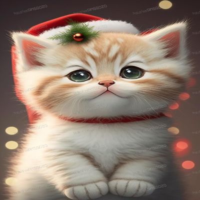 1000 Pieces Christmas Cute Kitten Jigsaw Puzzles for Adults - DIY Animal Wooden Puzzles, for Family Parent-Child Interaction & Gifts