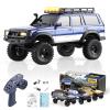 BEEZRC FMS RC Crawler 1/18 FCX18 Land Cruiser LC80 RTR Toyota Licensed 4WD RC Rock Truck 2.4Ghz 900mAh Hobby Grade RC Car Model Mini Remote Control Car Off Road Vehicle FMS11831RTRBU(Blue) view 1